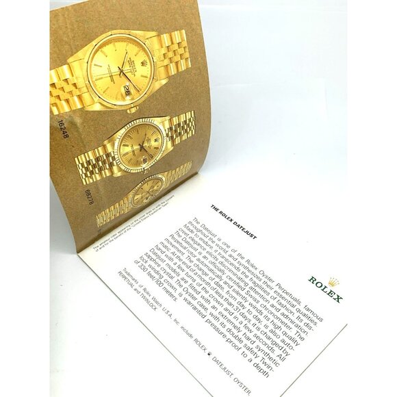 Authentic Rolex Datejust 90's Vintage 1996 Green Booklet Manual 593.56 - Picture 8 of 10